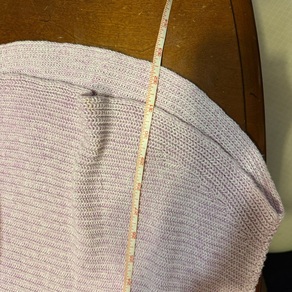 Talbots Womens Size L Lilac 100% Pima Cotton Knit Sweater Long Sleeve *flaw* - Picture 7 of 12